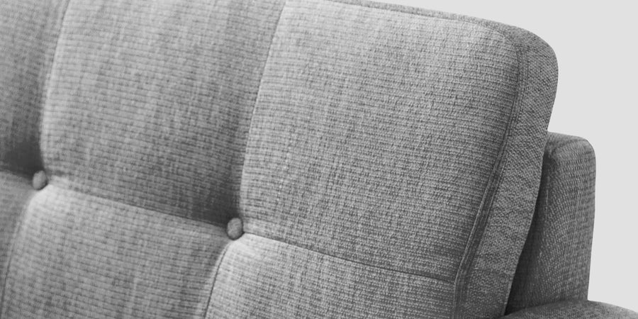 Noha Fabric 3 Seater Sofa In Lit Grey Colour - Febonic Living