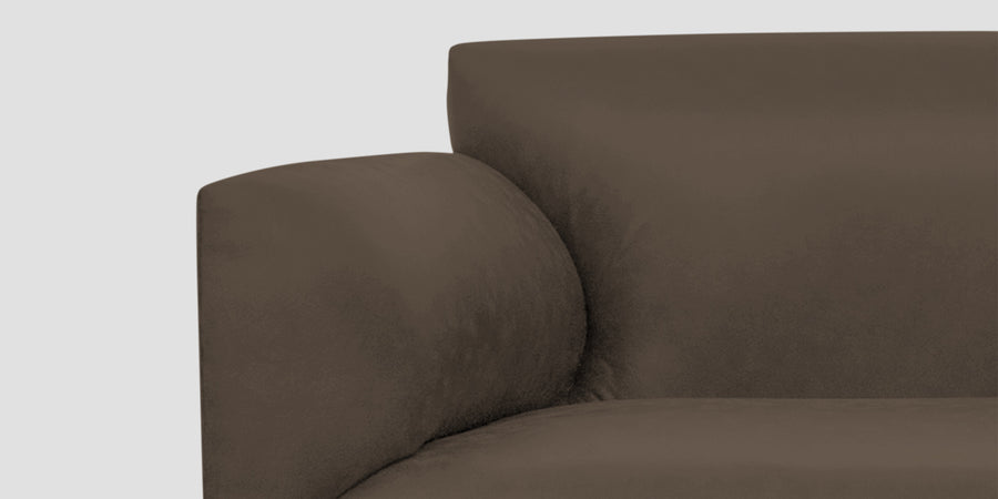 Convi Leatherette 3 Seater Sofa In Peca Brown Colour - Febonic Living