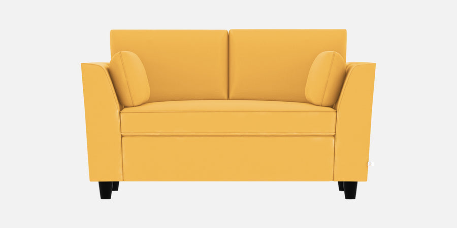 Bristo Velvet 2 Seater Sofa In Turmeric Yellow Colour With Storage - Febonic Living