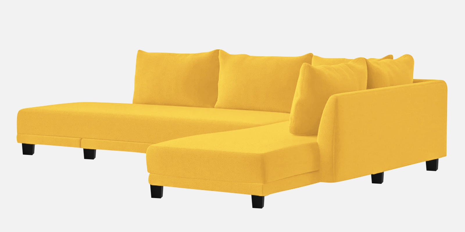 Ira Fabric LHS 6 Seater Sofa Cum Bed In Bold Yellow Colour