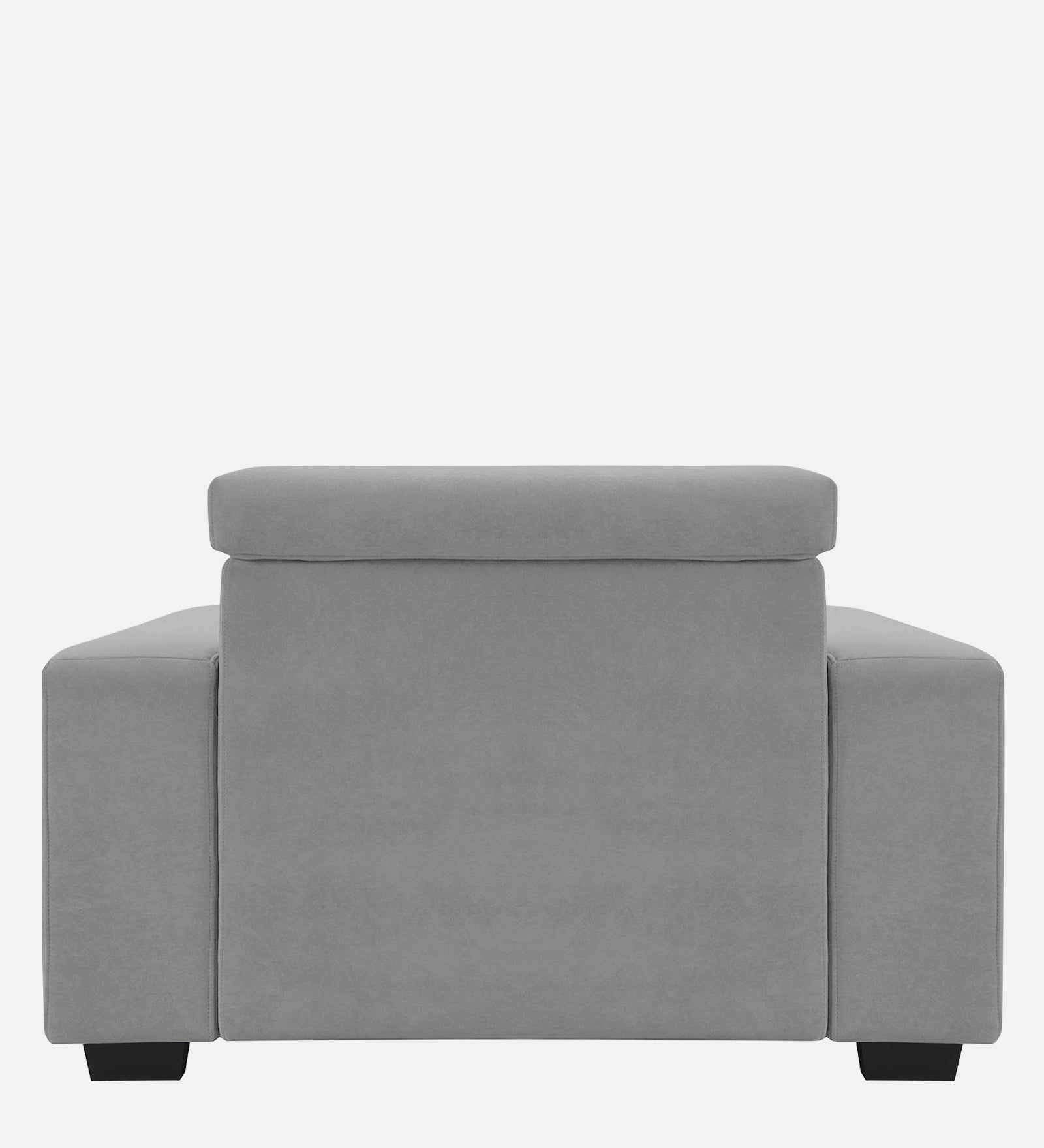 Hiro Fabric 1 Seater Sofa In  Smoke Grey Colour - Febonic Living