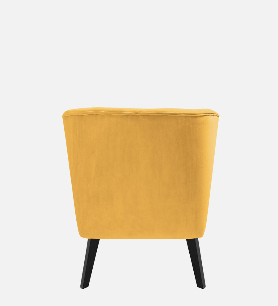 Flora Velvet Lhs Chaise Lounger In Turmeric Yellow Colour - Febonic Living
