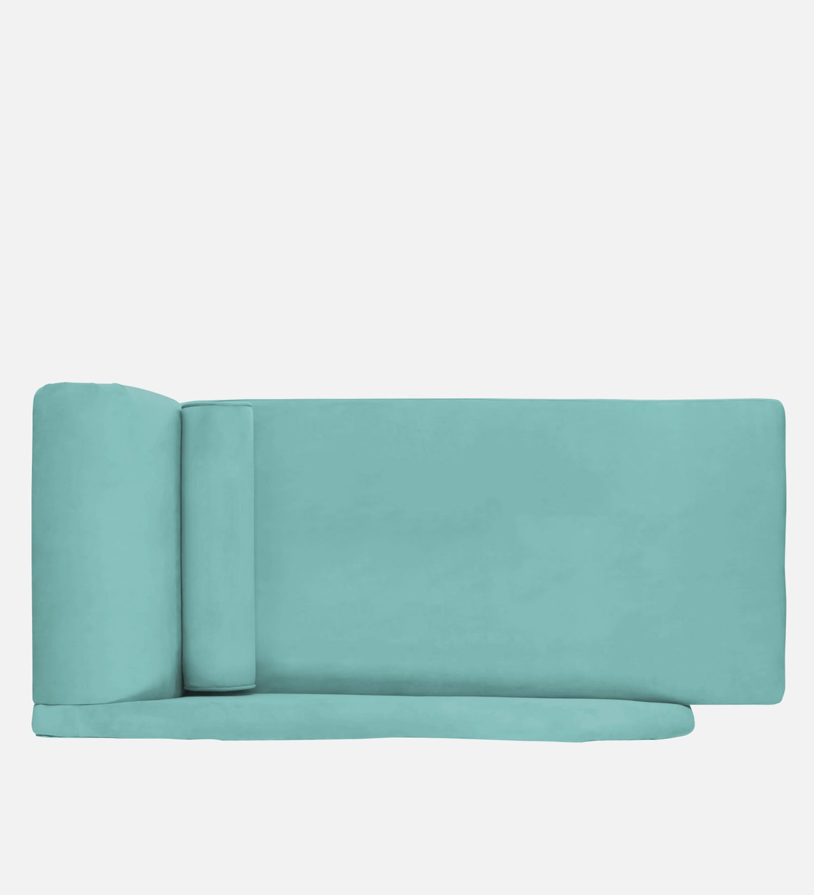 Rana Velvet RHS Chaise Lounger In Barmunda Aqua Colour