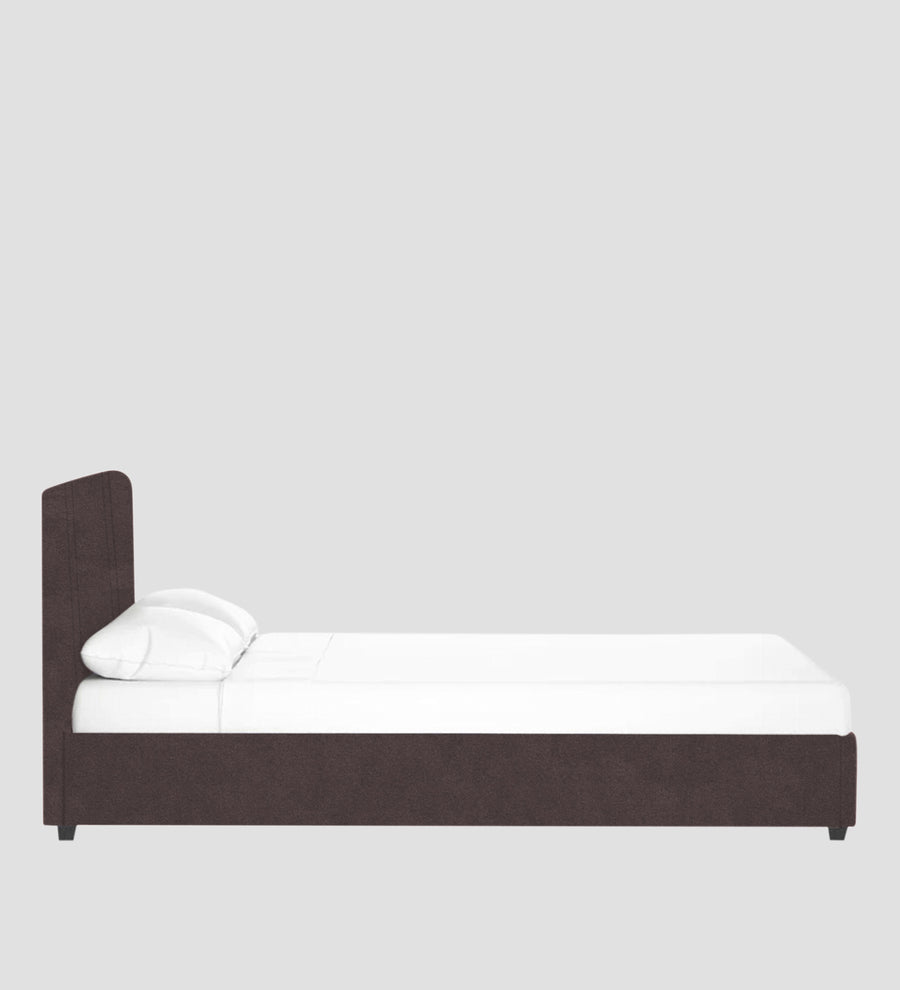 Asyra Velvet Upholstered King Size Bed In Mocha Brown Colour With Box Storage - Febonic Living