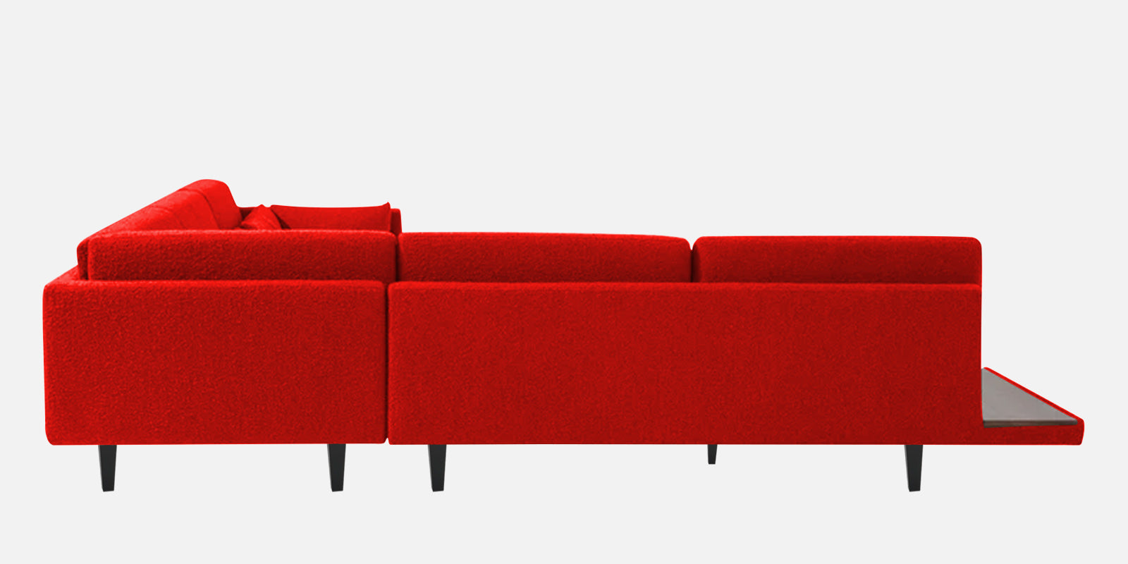 Malta Fabric 6 Seater RHS Sectional Sofa In Ruby Red Colour