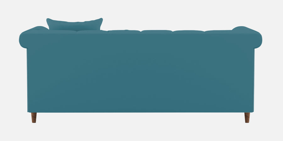 Rubi Velvet 3 Seater Sofa In Aqua Blue Colour - Febonic Living
