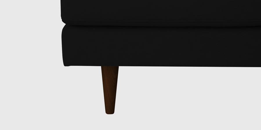 Motra Velvet 3 Seater Sofa In Adam Black Colour - Febonic Living