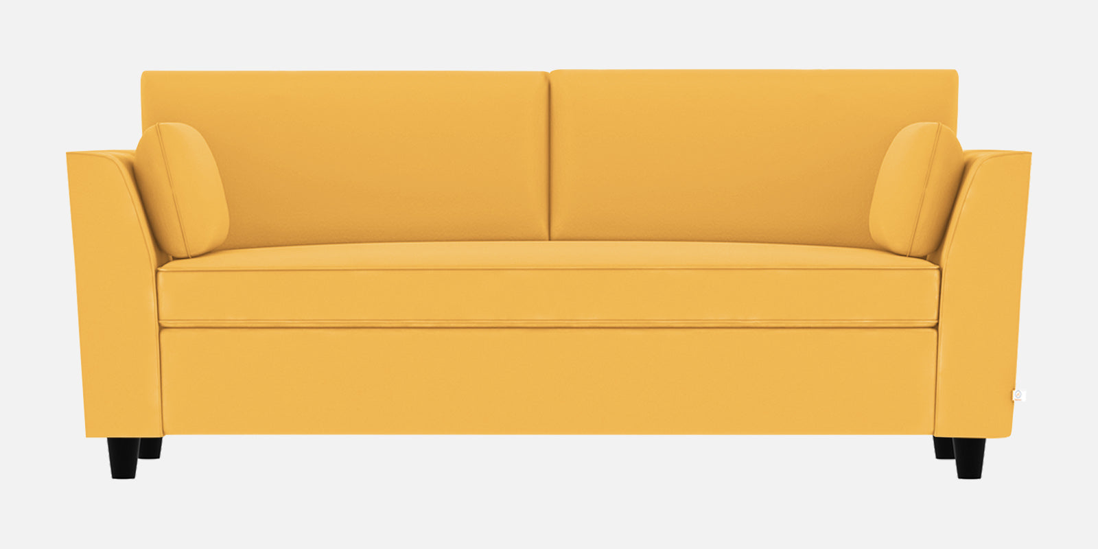 Bristo Velvet 3 Seater Sofa in Turmeric yellow Colour With Storage