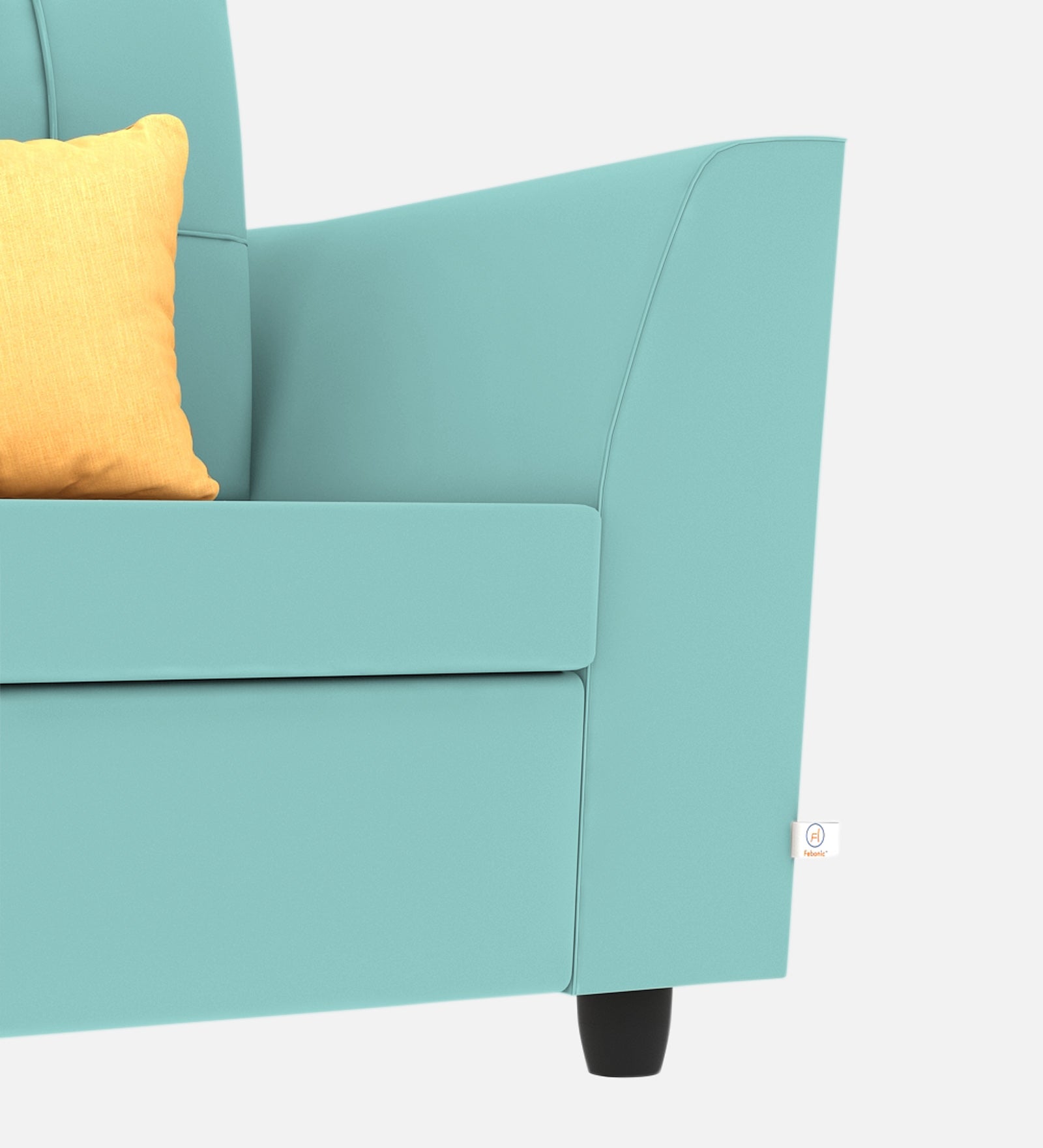 Nestin Velvet 1 Seater Sofa in Barmunda Aqua Colour