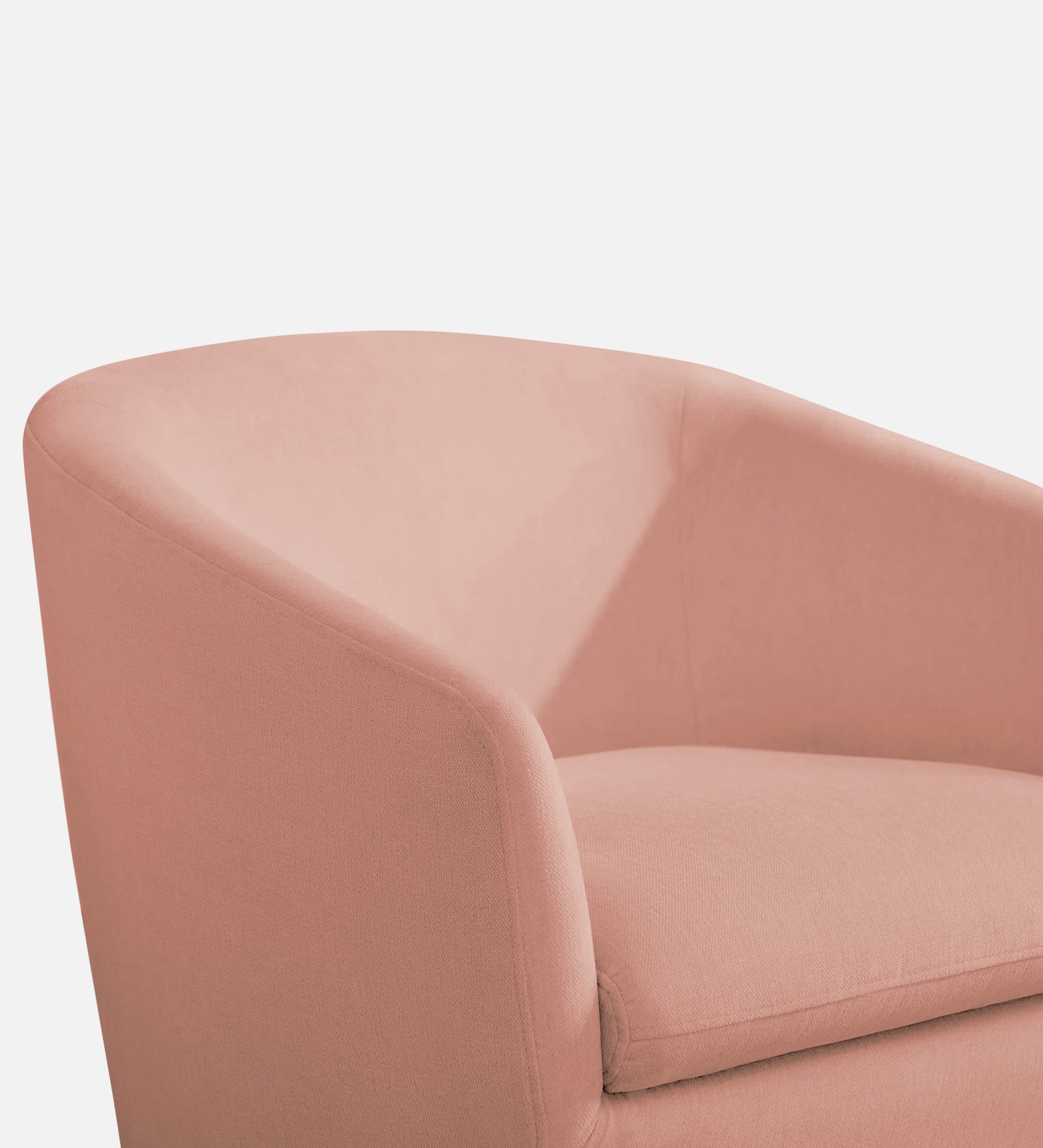 Haddie Velvet Swivel Chair in Blush Pink Colour