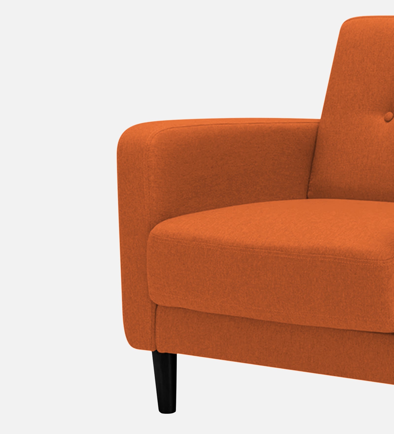 Marq Fabric 1 Seater Sofa in Vivid Orange Colour