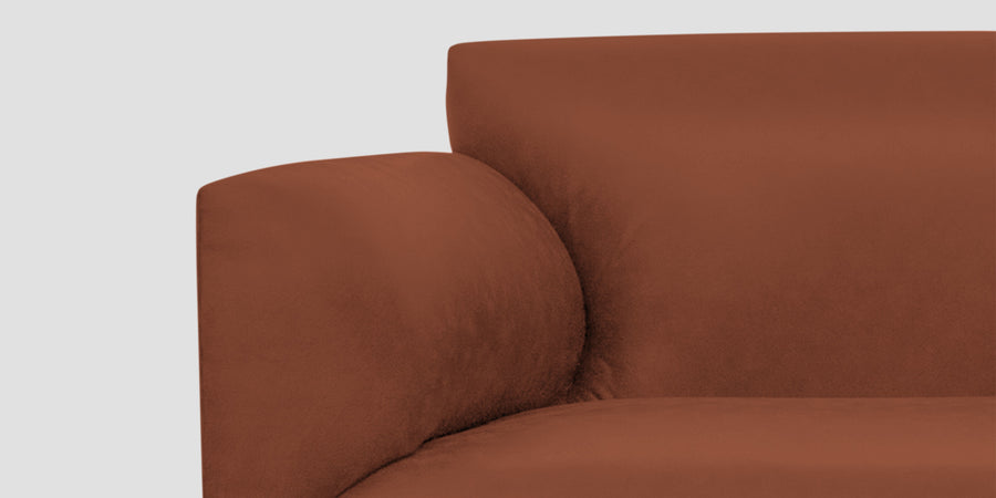 Convi Leatherette 3 Seater Sofa In Sandle Brown Colour - Febonic Living