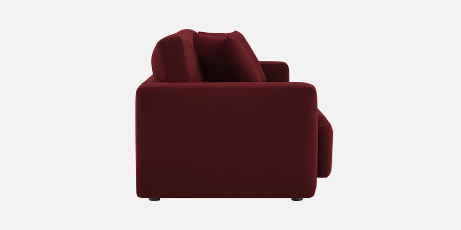 Kosta Velvet 3 Seater Sofa In Dark Maroon Colour - Febonic Living