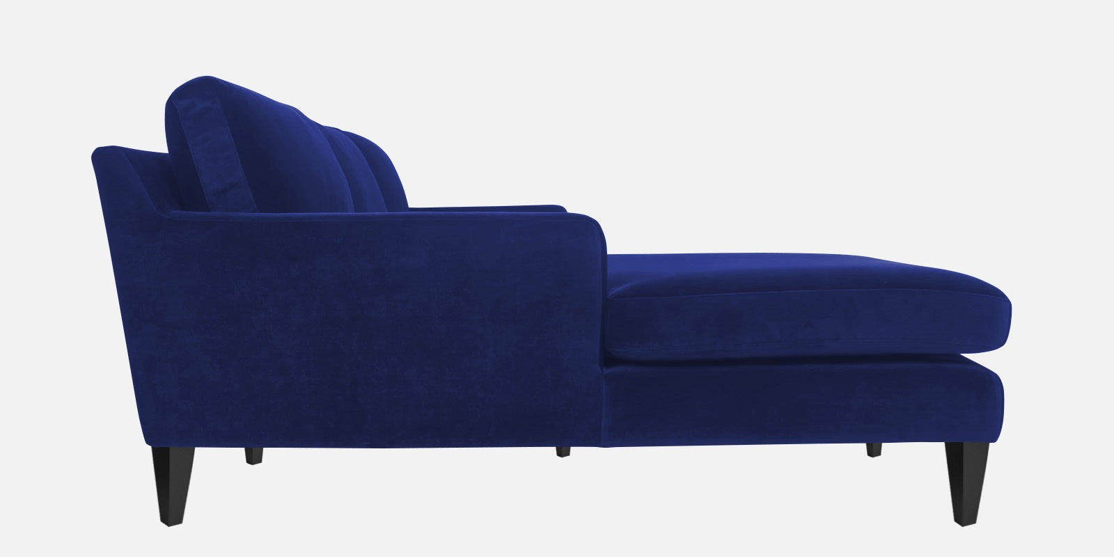 Jones Velvet RHS Sectional Sofa (3+Lounger) In Royal Blue Colour