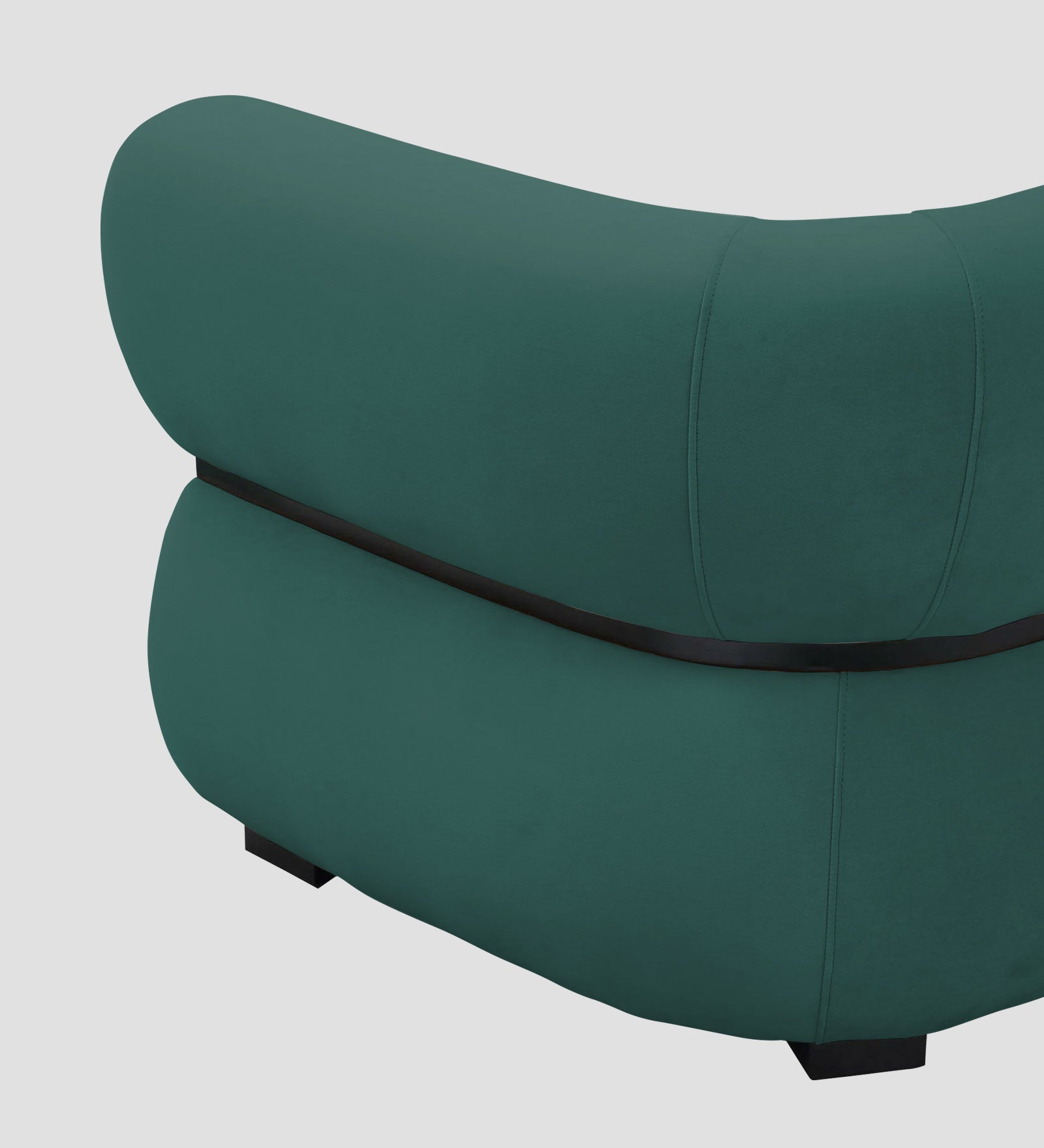 Kula Velvet 1 Seater Sofa In Pine Green Colour