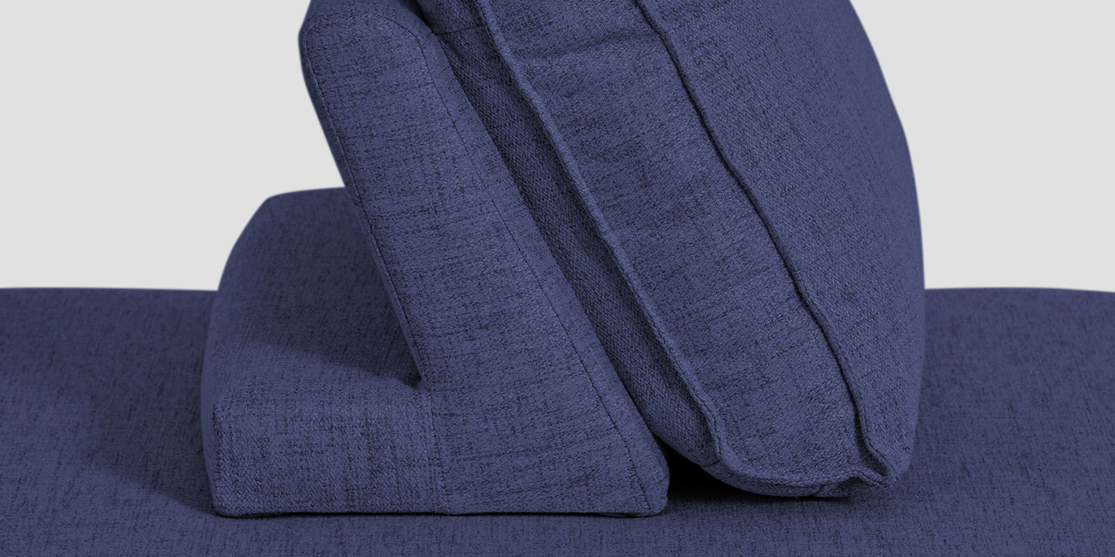 Hiver Fabric Day Bed Sofa In Slate Blue Colour With Back Rest - Febonic Living
