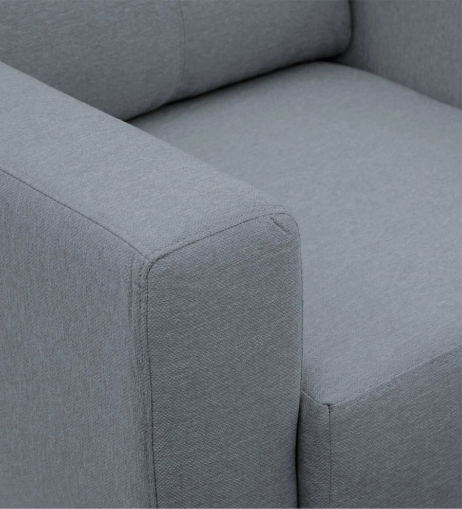 Burban Fabric 1 Seater Sofa In Winter Grey Colour - Febonic Living