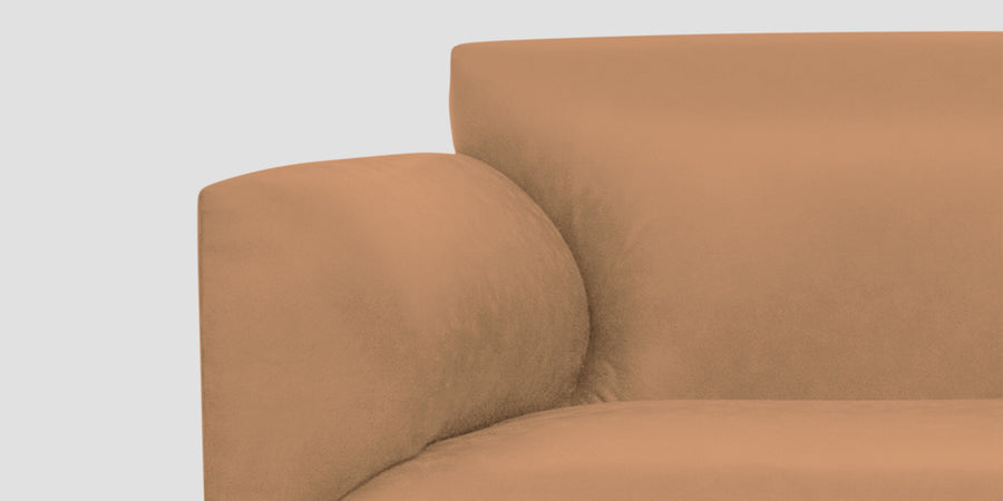 Convi Leatherette 3 Seater Sofa In Sepia Beige Colour - Febonic Living