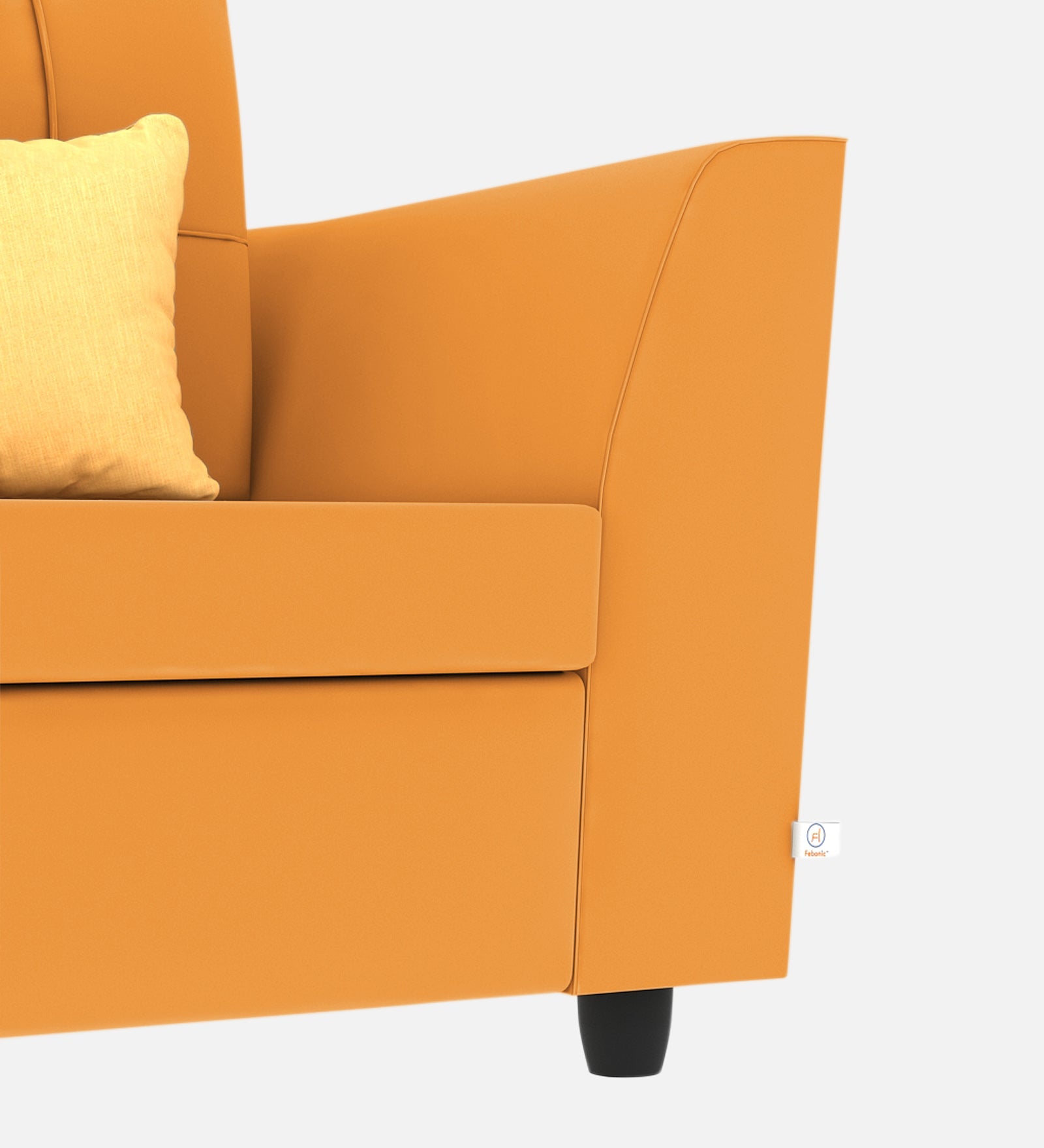 Nestin Velvet 1 Seater Sofa in Tangerine Orange Colour