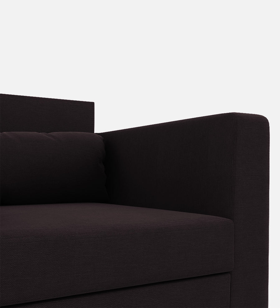 Nipul Fabric 1 Seater Sofa In Cara Brown Colour - Febonic Living