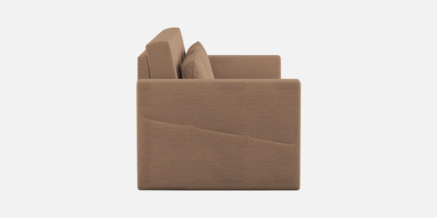 River Fabric 3 Seater Pull Out Sofa Cum Bed In Cookie Beige Colour - Febonic Living