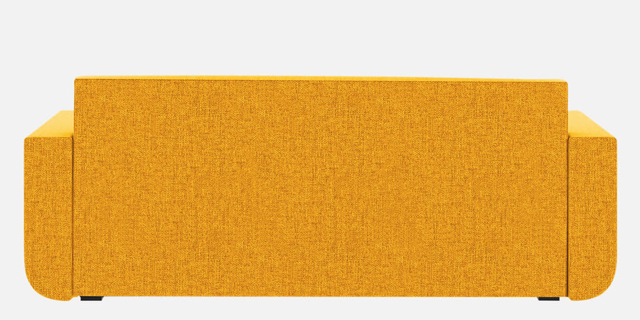 Ines Fabric 3 Seater Pull Out Sofa Cum Bed In Bold Yellow Colour With Storage - Febonic Living