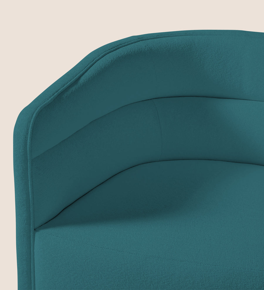 Ria Fabric Swivel Chair In Water Blue Colour - Febonic Living