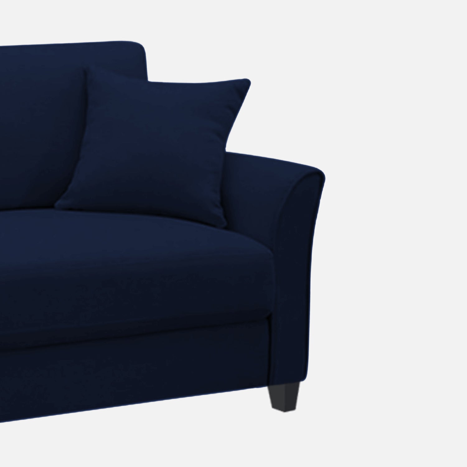 Daroo Velvet 1 Seater Sofa In Indigo Blue Colour