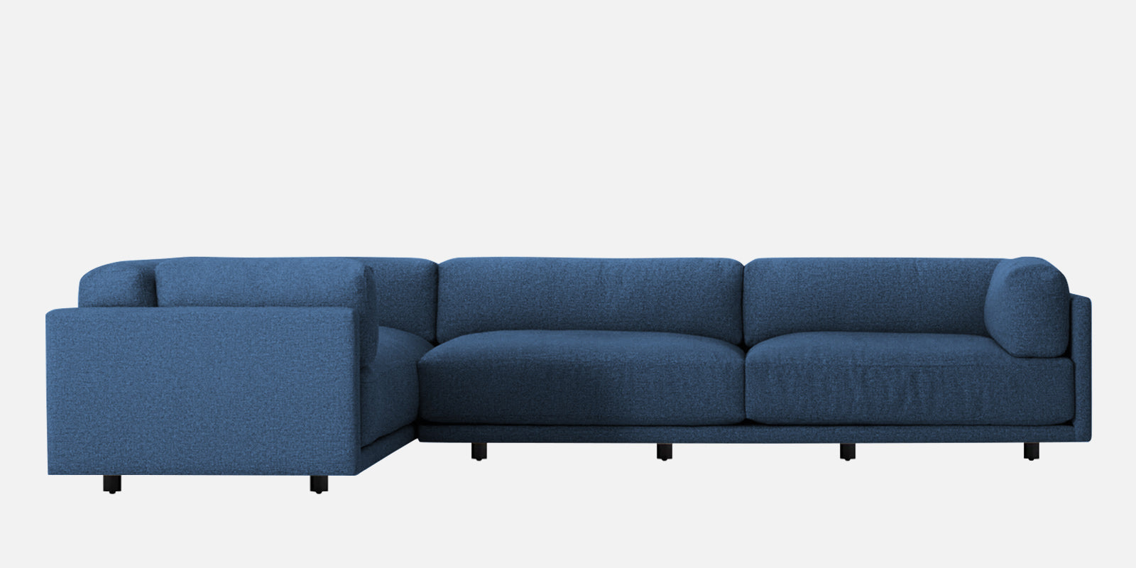 Nixon Fabric 6 Seater LHS Sectional Sofa In Light Blue Colour