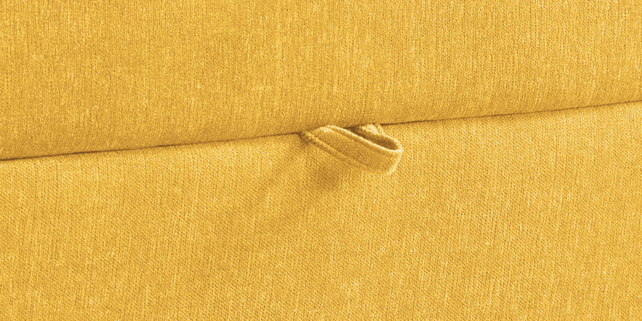 Kara Fabric 3 Seater Pull Out Sofa Cum Bed In Bold Yellow Colour - Febonic Living