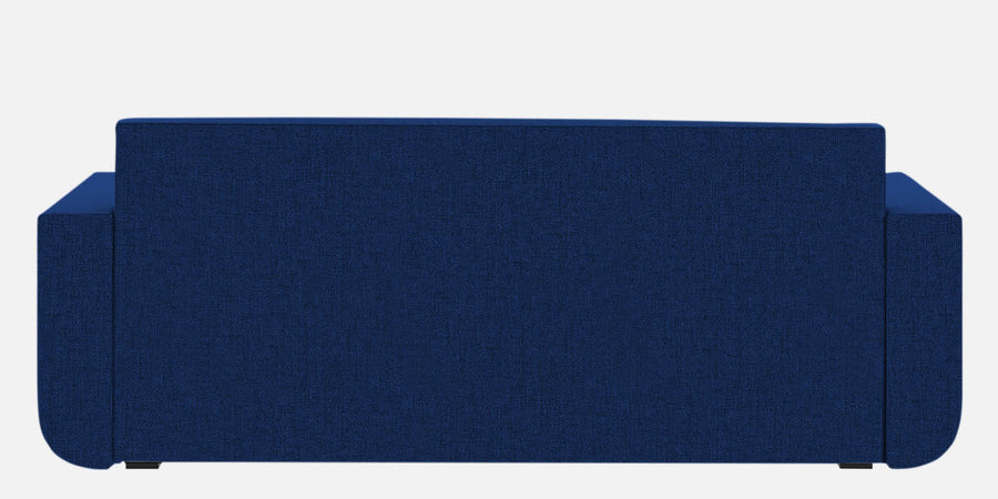 Ines Velvet 3 Seater Pull Out Sofa Cum Bed In Royal Blue Colour With Storage - Febonic Living