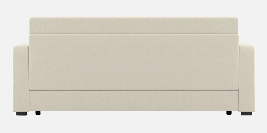 Calra Fabric 3 Seater Pull Out Sofa Cum Bed In Ivory Cream Colour With Storage - Febonic Living