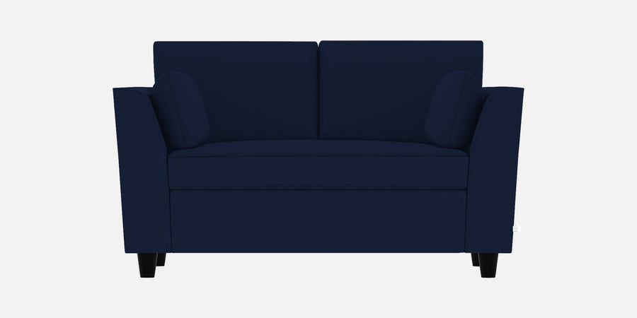 Bristo Velvet 2 Seater Sofa In Indigo Blue Colour With Storage - Febonic Living