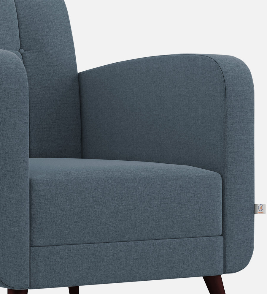 Wiki Velvet 1 Seater Sofa In Oxford Blue Colour - Febonic Living