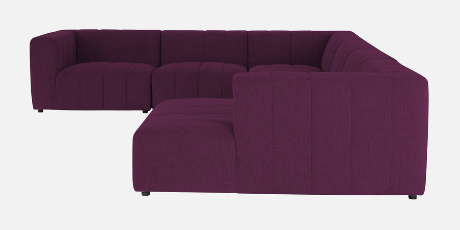 Damo Fabric Lhs 8 Seater Corner Sofa In Greek Purple Colour - Febonic Living