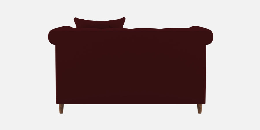 Rubi Velvet 2 Seater Sofa In Blood Maroon Colour - Febonic Living
