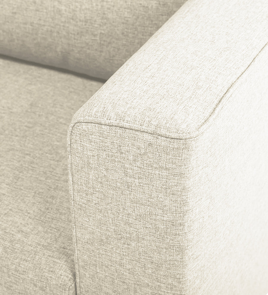 Kenia Fabric 1 Seater Foldable Sofa Cum Bed In Ivory Cream Colour - Febonic Living