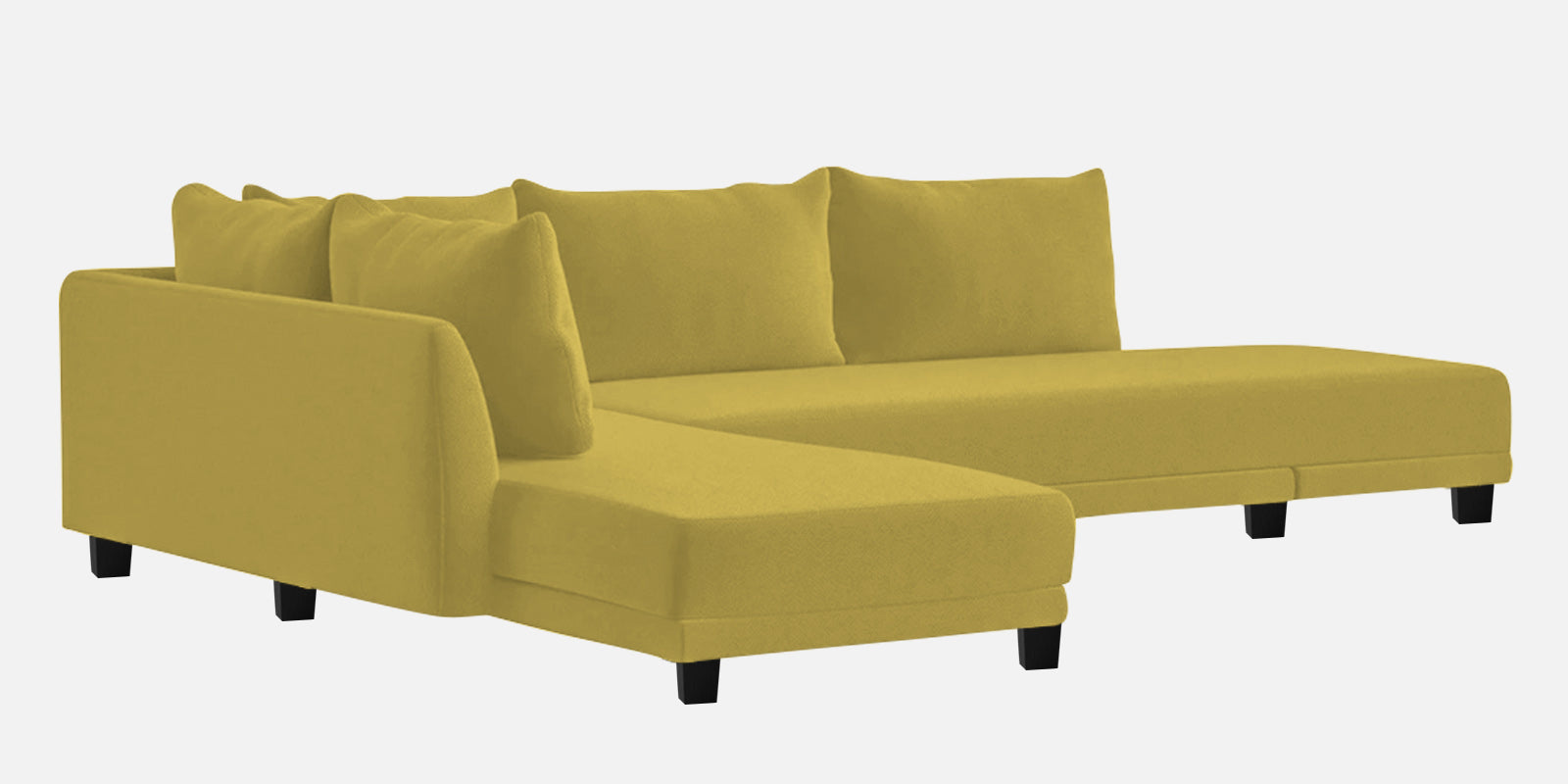 Ira Fabric RHS 6 Seater Sofa Cum Bed In Parrot Green Colour