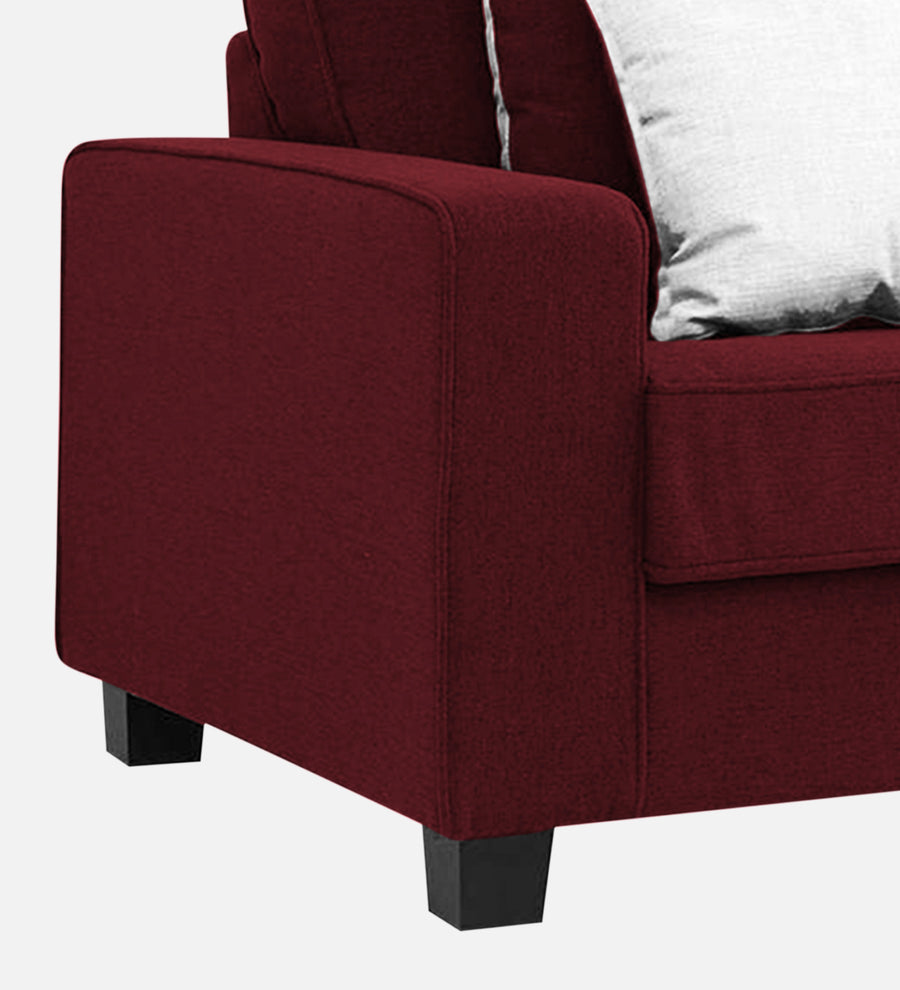 Ladybug Fabric 1 Seater Sofa In Blood Maroon Colour - Febonic Living