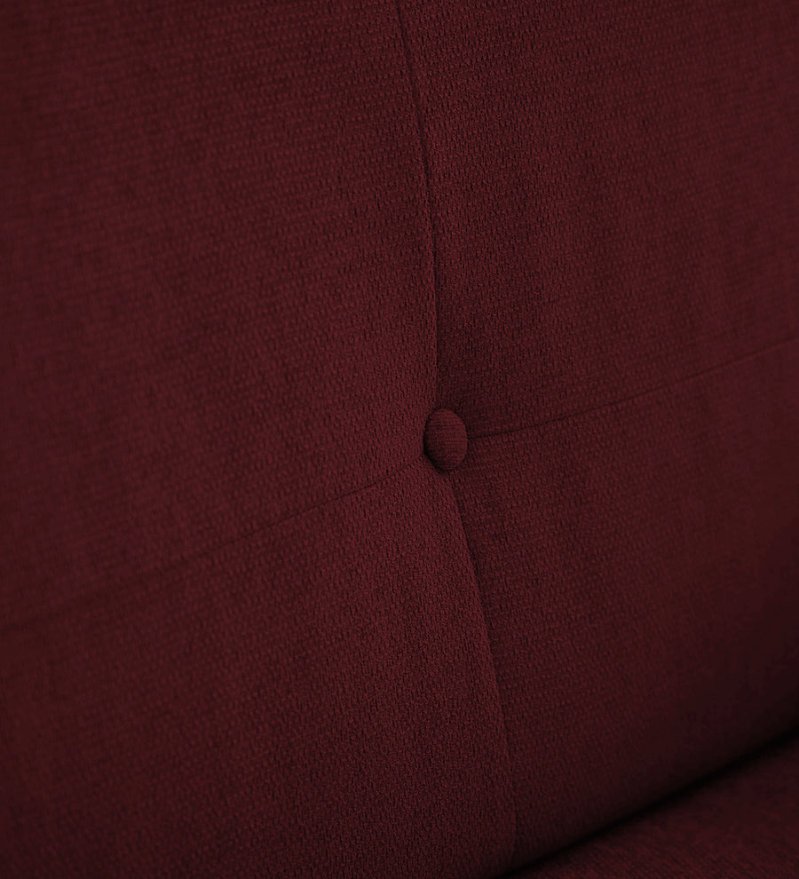 Noha Fabric 1 Seater Sofa In Blood Maroon Colour - Febonic Living