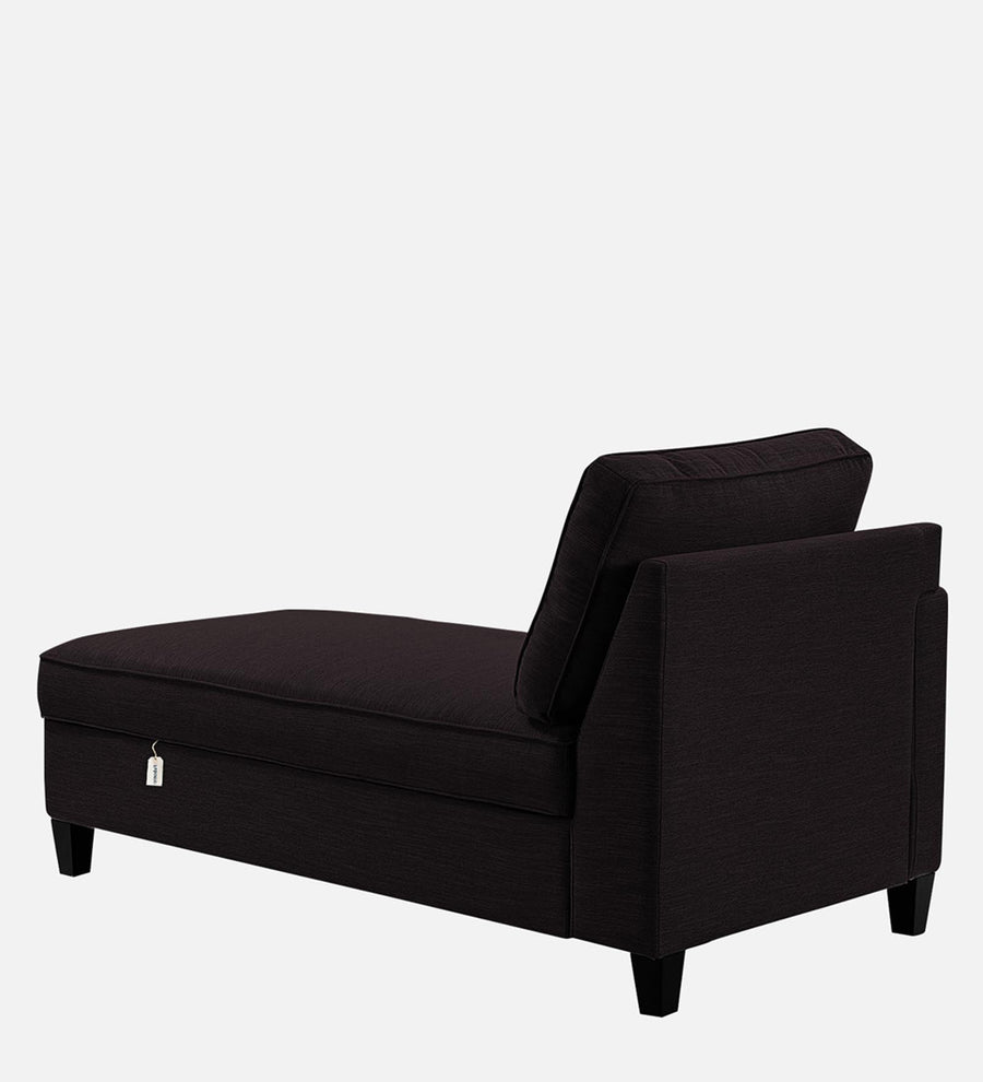 Royee Fabric Lhs Chaise Lounger In Cara Brown Colour With Storage - Febonic Living