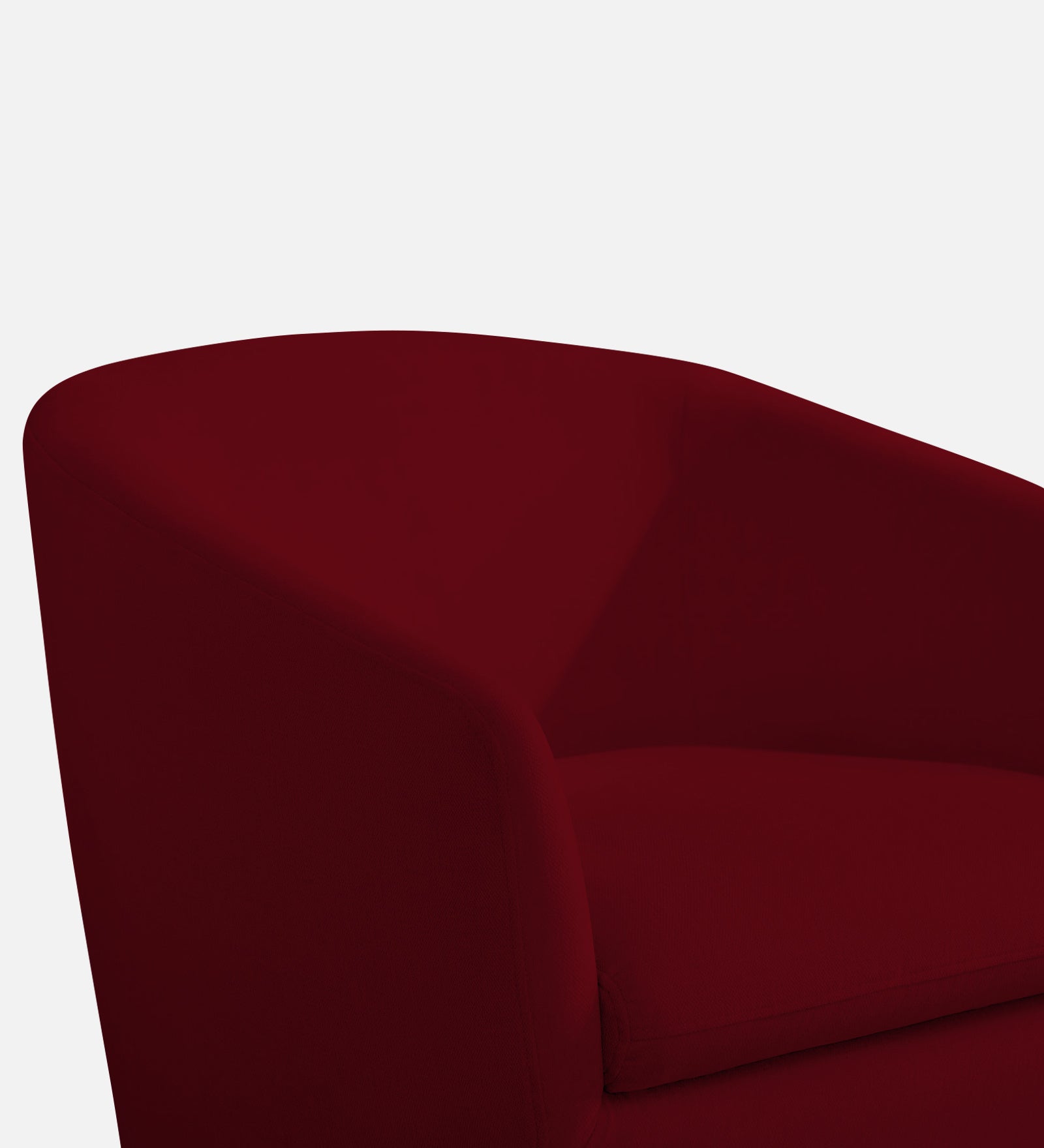 Haddie Velvet Swivel Chair in Cherry Red Colour