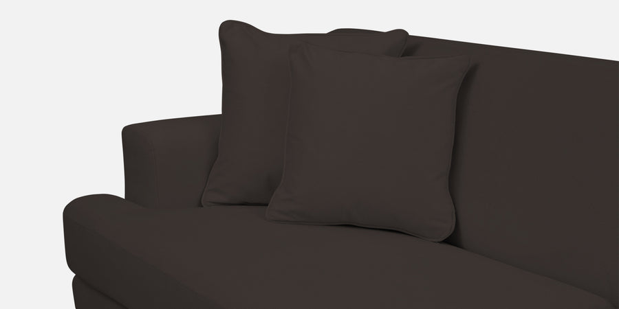 Woody Fabric Rhs Sectional Sofa 3 Lounger In Coal Brown Colour - Febonic Living