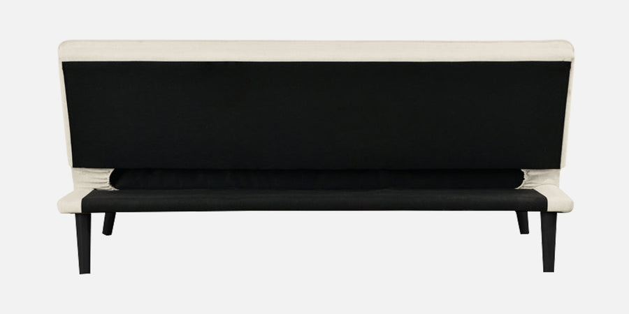 Toner Fabric 3 Seater Convertible Sofa Cum Bed In Ivory Cream Colour - Febonic Living