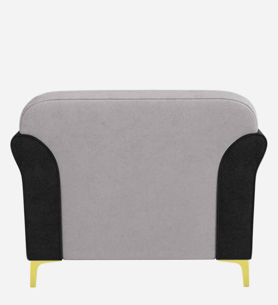 Jordan Velvet 1 Seater Sofa In Adam Black And Concreate Grey Colour - Febonic Living