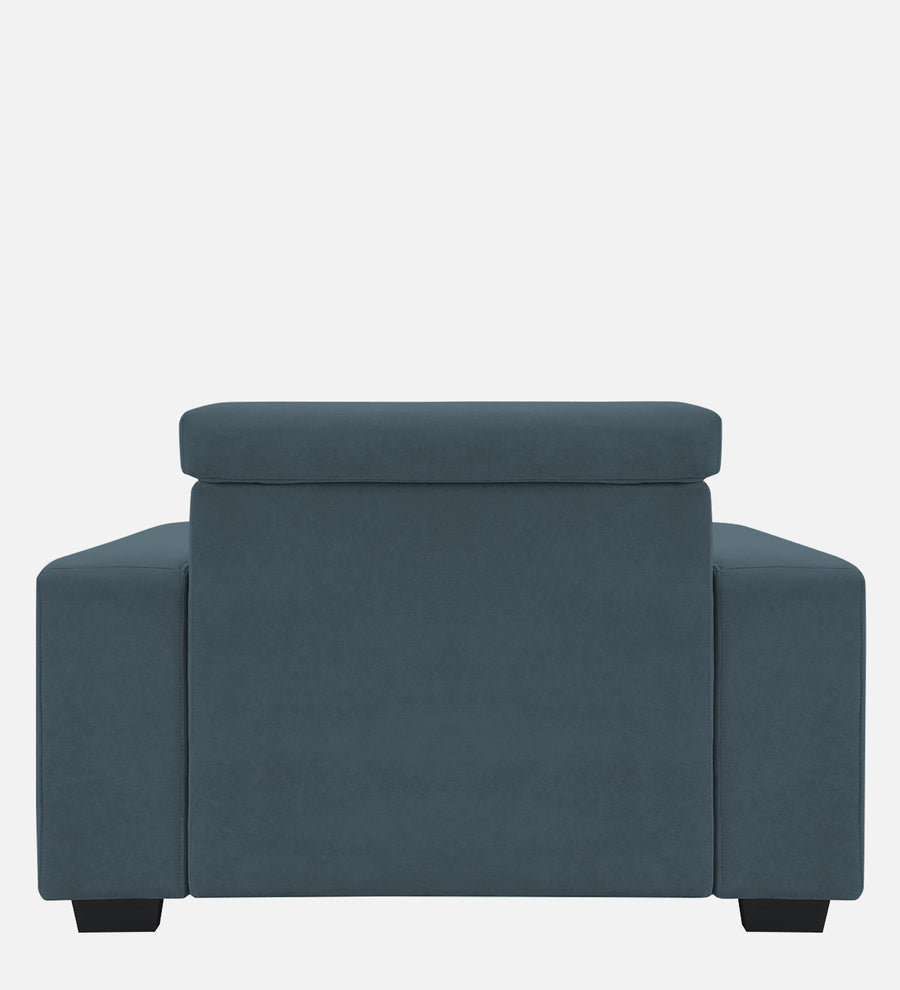 Hiro Fabric 1 Seater Sofa In Cobalt Blue Colour - Febonic Living