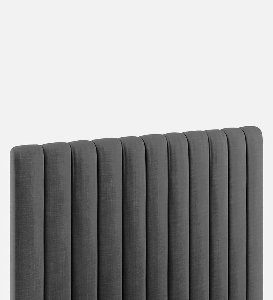 Nivi Fabric Upholstered Queen Size Bed In Charcoal Grey Colour With Drawer Storage - Febonic Living