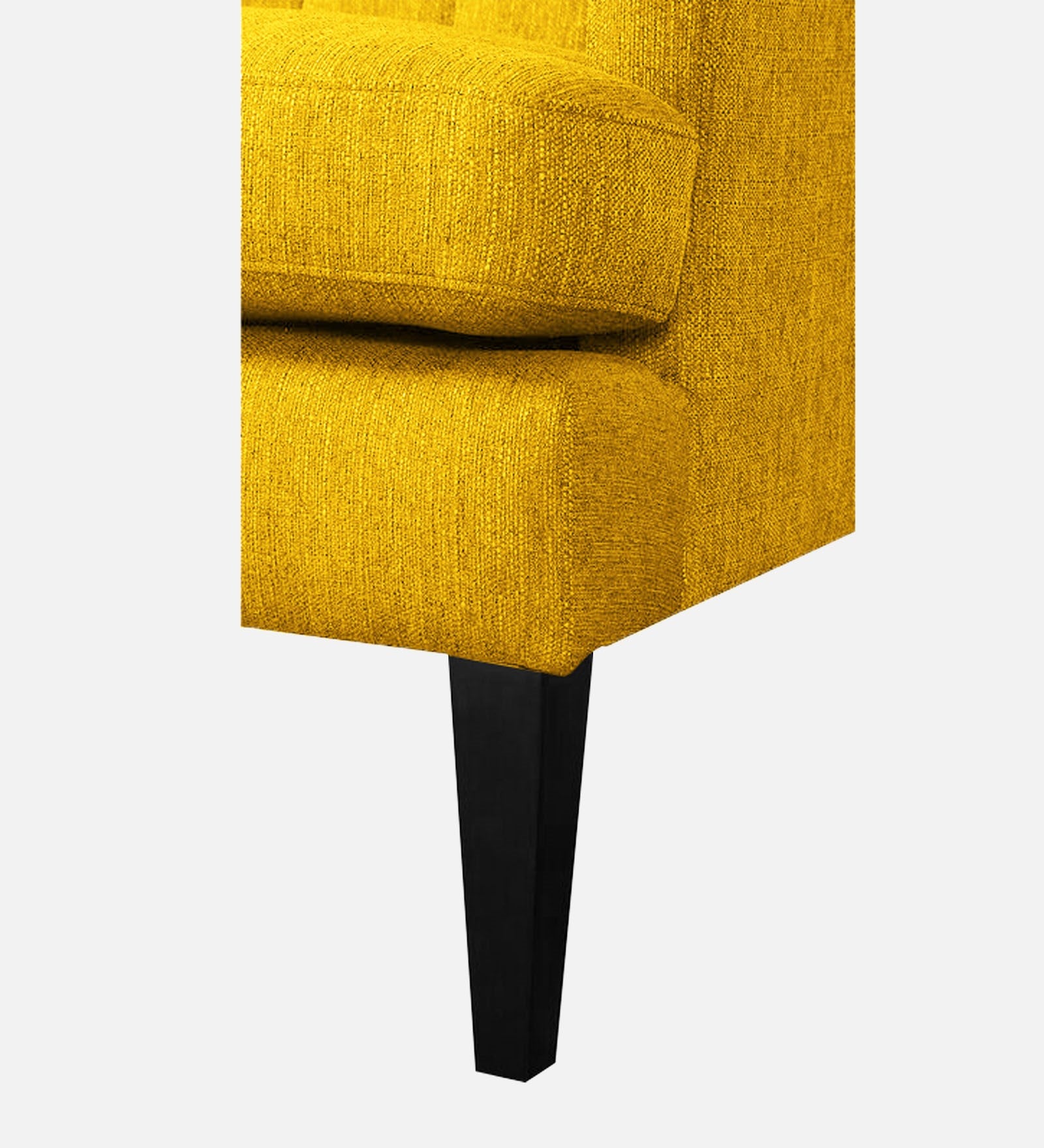 Panas Fabric Wing Chair In Bold Yellow Colour