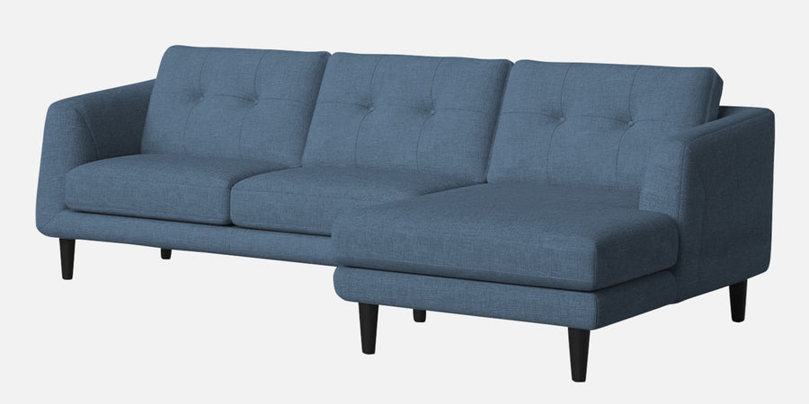 Natasha Velvet Lhs Sectional Sofa 3 Lounger In Oxford Blue Colour - Febonic Living