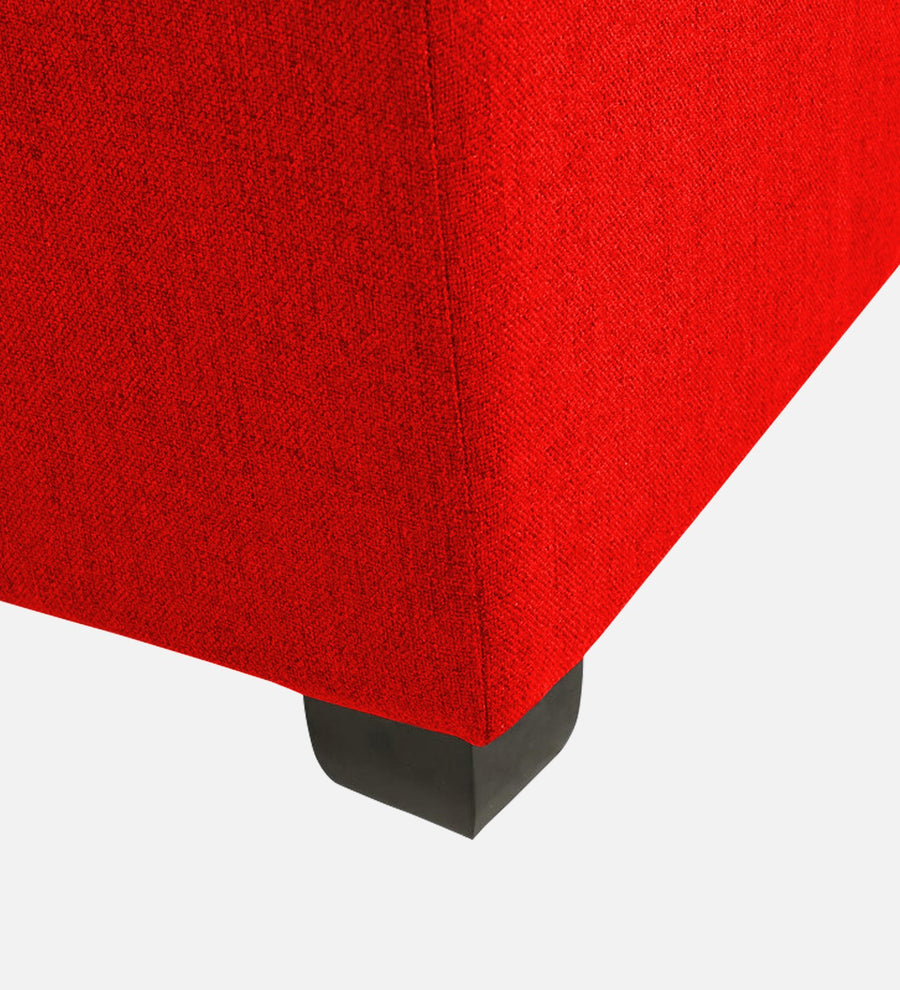 Mubila Fabric Ottoman In Ruby Red Colour With Storage - Febonic Living